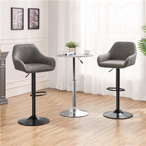 Yaheetech PU Leather Swivel Counter Height Barstools