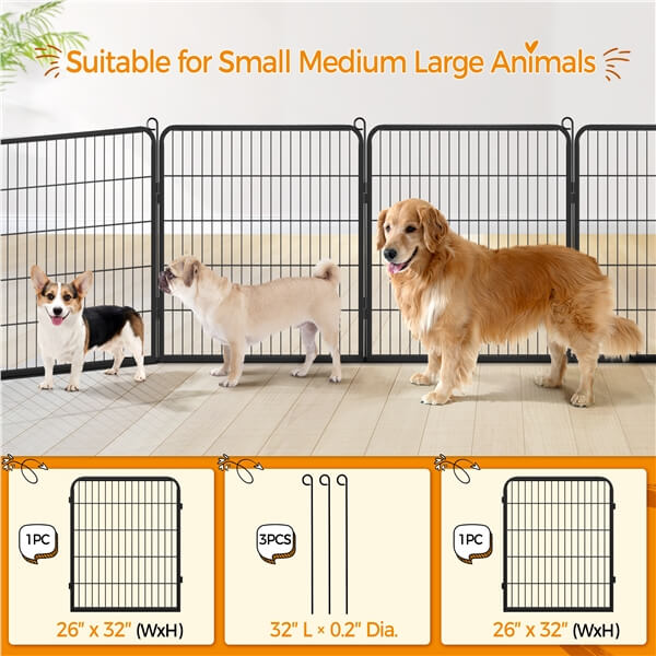 Yaheetech Dog Playpen Outdoor. 32 inch 2 Panels - Image 7