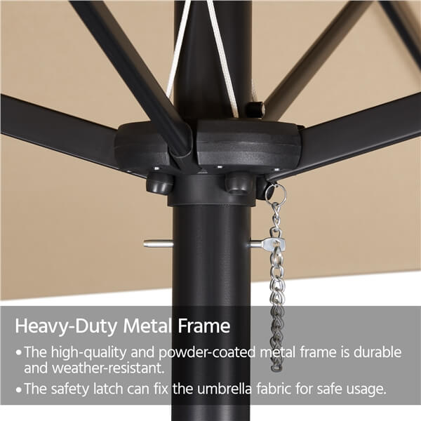 Yaheetech 13 ft Large Patio Umbrella with Solar Lights Double-Sided - Image 12