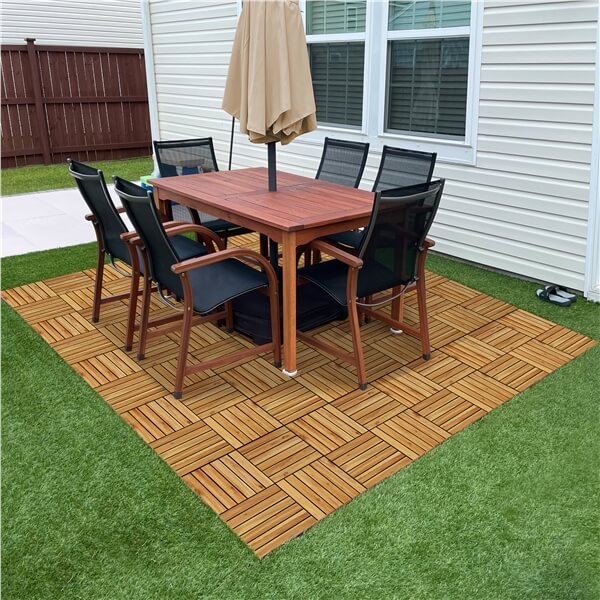 Yaheetech 27pcs Acacia Wood.Interlocking Deck Tiles - Image 8