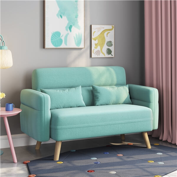 Yaheetech 46.5 W Small Fabric Loveseat Sofa - Image 3