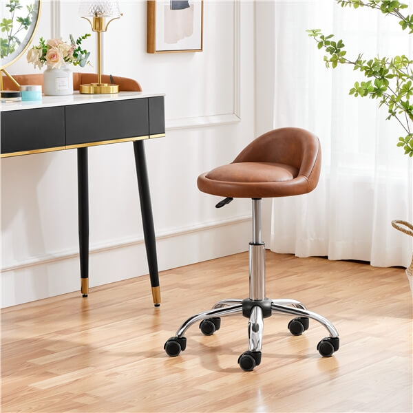 Yaheetech PU Leather Rolling Bar Stool - Image 3