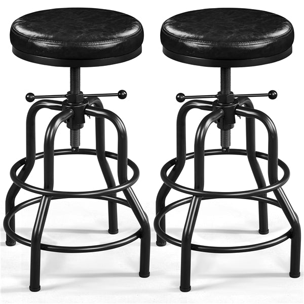 Yaheetech Industrial Bar Stools Vintage Counter Height Adjustable Metal Bar Stool - Image 4