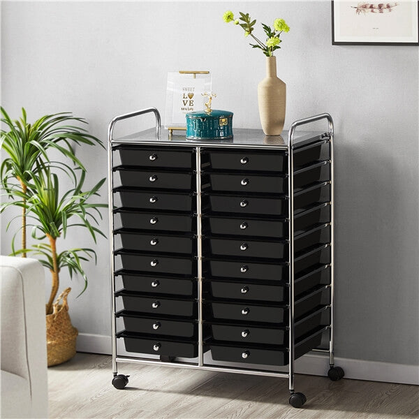 Yaheetech 20-Drawer Rolling Storage Cart - Image 3