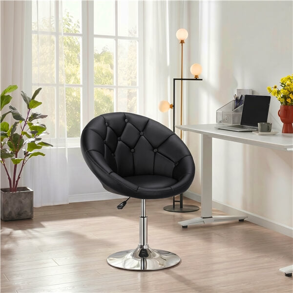 Yaheetech Height Adjustable Modern Round Barrel Chair - Image 3