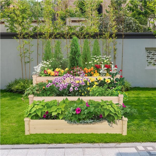 Yaheetech 3 Tier Raised Garden Bed Fir Wood - Image 4