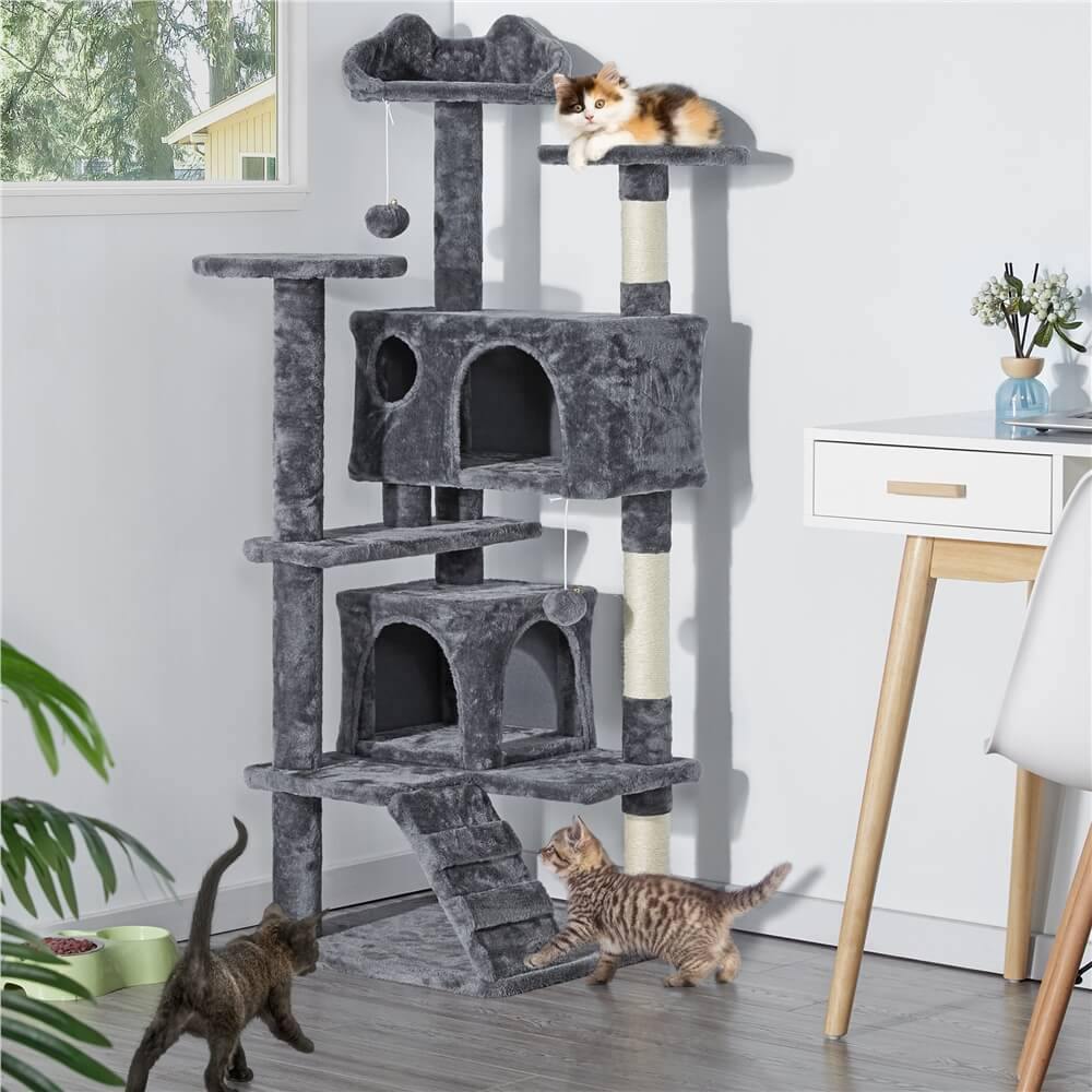 Yaheetech 54?? Tall Condo Kitten Tree Tower Cat Tree - Image 12