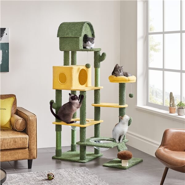 68.5?? H Oasis-Themed Cat Tree for Indoor Cats - Image 4