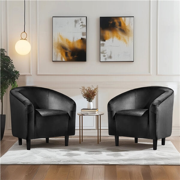 Set of 2 Velvet Club Chair - Image 4