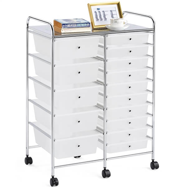 Yaheetech Utility Storage Cart with Wheels - Image 3