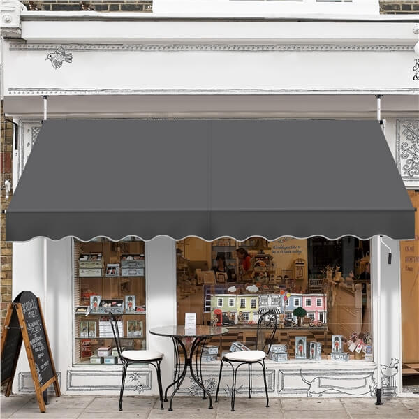 Yaheetech Manual Retractable Awning with Adjustable Angle & Height - Image 4