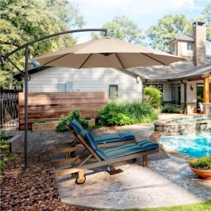 Yaheetech 9 Ft Patio Offset Umbrella