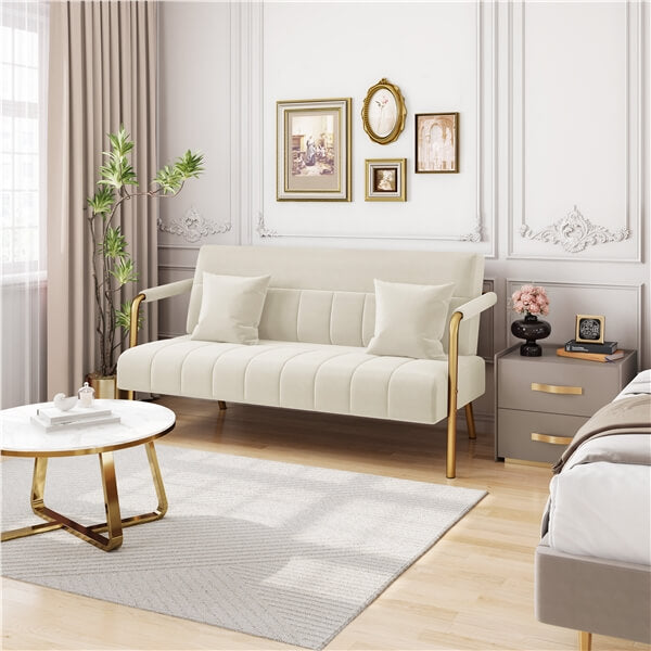 Yaheetech 30 W Modern Sofa Small Sofa Luxurious Velvet Fabric - Image 4