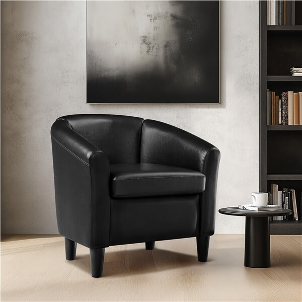 Yaheetech Upholstered Barrel Chair - Image 4