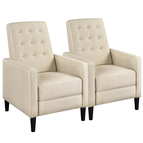 Yaheetech Fabric Recliner Chair Mid-Century Modern Recliner - Image 13