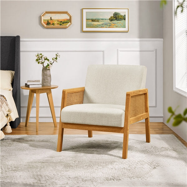 Yaheetech Modern Armchair with Wood Legs - Image 10
