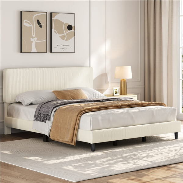 Yaheetech King Size Upholstered Bed - Image 4