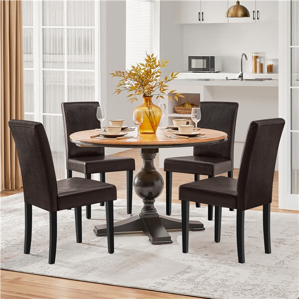 Yaheetech Dining Chairs Set of 6 Faux Leather - Image 10