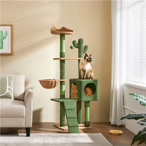 59.5?? H Cactus-Design Cat Tree for Indoor Cats - Image 4