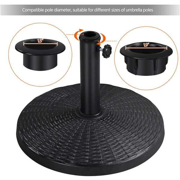 Yaheetech 7.5FT/9FT Patio Umbrella with 22lb Umbrella Base Included - Image 9