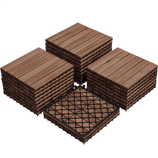 Yaheetech 27pcs Acacia Wood.Interlocking Deck Tiles - Image 9