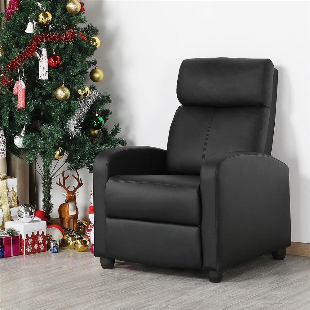 Yaheetech High-Density Sponge Push Back Recliner