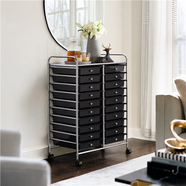 Yaheetech 20-Drawer Rolling Storage Cart - Image 4