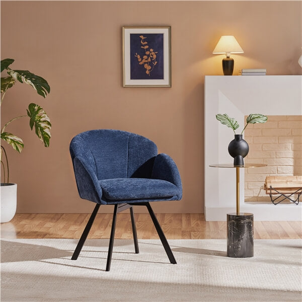 Yaheetech Flower-shaped Chenille Accent Armchair - Image 3