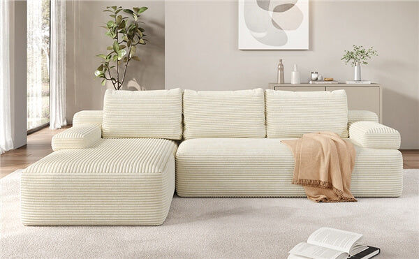Yaheetech 110a 3 Corduroy Modular Sectional Sofa - Image 6