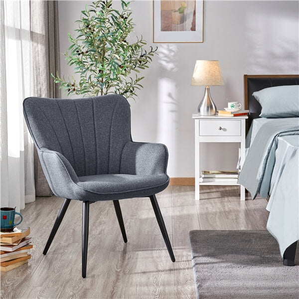 Yaheetech Pleated Fabric Armchair - Image 5