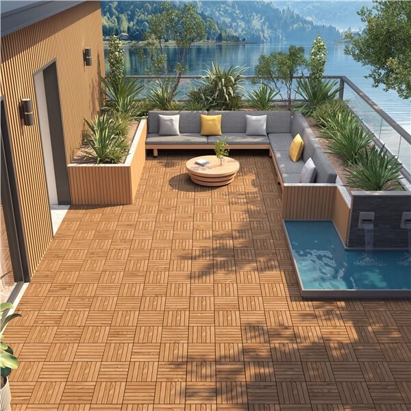 Yaheetech 27PCS Interlocking Patio Deck Tiles - Image 4