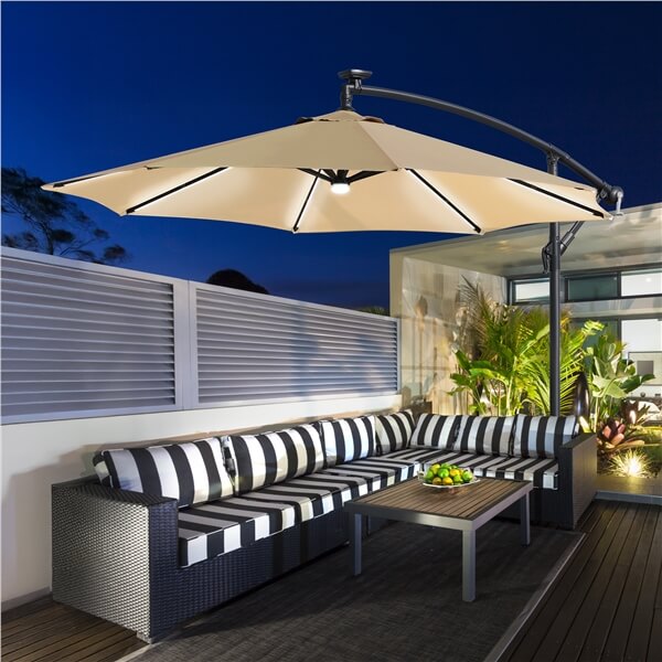 10 Ft 8-Rib Patio Offset Umbrella - Image 6