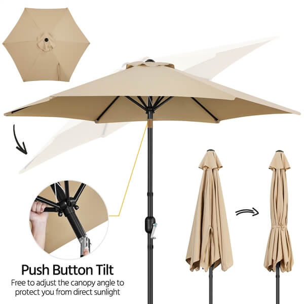 Yaheetech 2PCS Patio Umbrella - Image 8