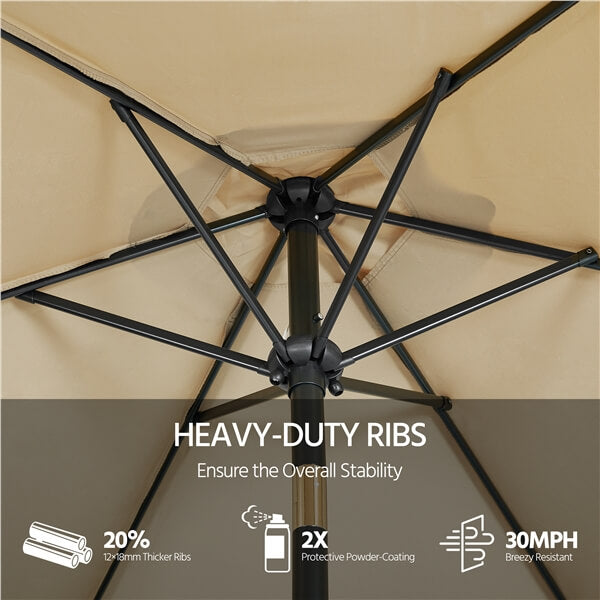 Yaheetech 2PCS 7.5FT Patio Umbrella Market Umbrella - Image 9