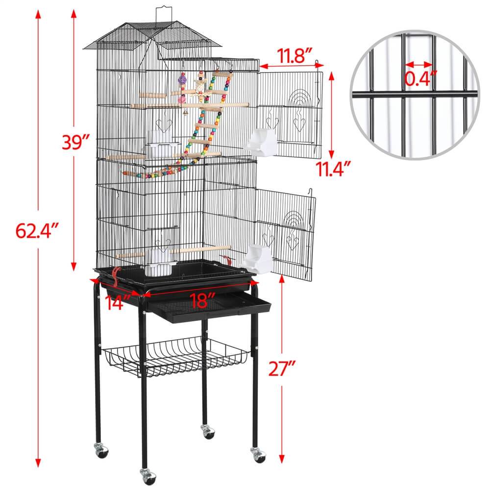 Yaheetech Bird Cage for Sale 62.4 Inch - Image 3