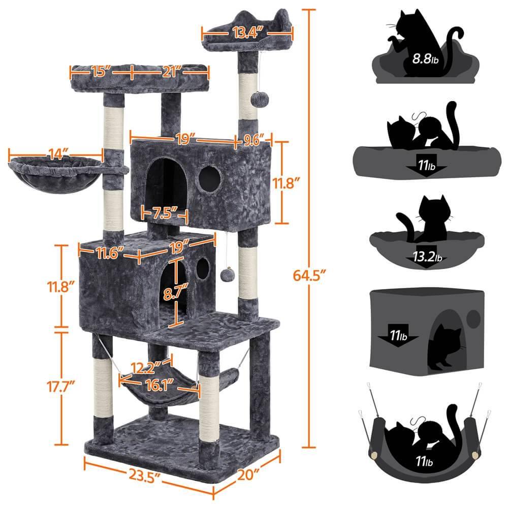 Yaheetech Cat Tree 64.5 inch - Image 3
