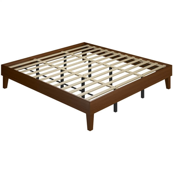 Yaheetech Bed Frame Natural Solid Wood Platform Bed with Wooden Slats Support - Image 2