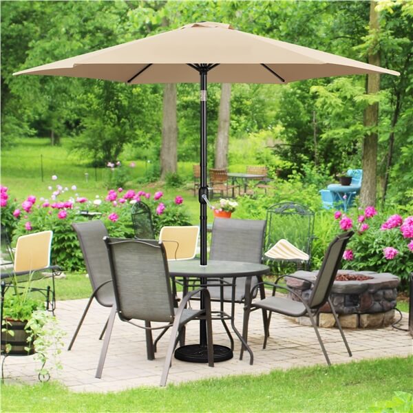 Yaheetech Outdoor Table Umbrella with Push Button Tilt and Crank - Image 11