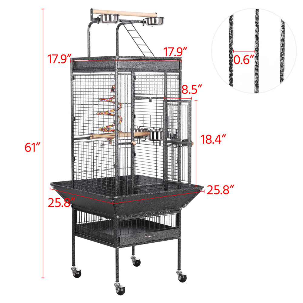 Yaheetech Parrot Cage 61 Inch - Image 3