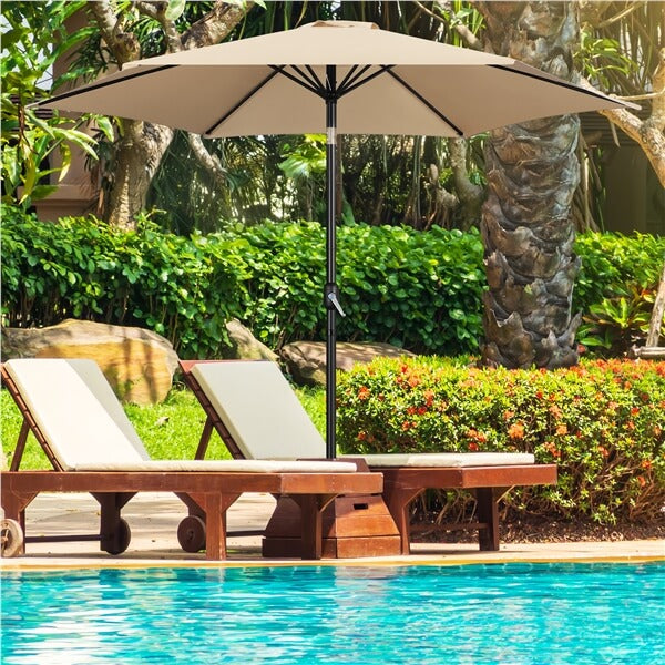 Yaheetech Outdoor Table Umbrella with Push Button Tilt and Crank - Image 12