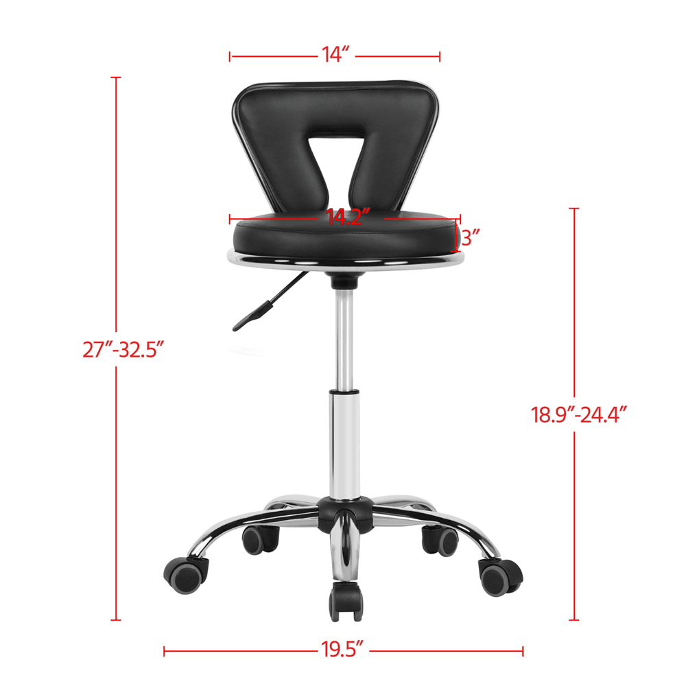Yaheetech Rolling Swivel Salon Stool - Image 3