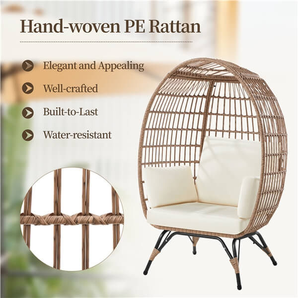 Yaheetech Egg Rattan Chair - Image 8