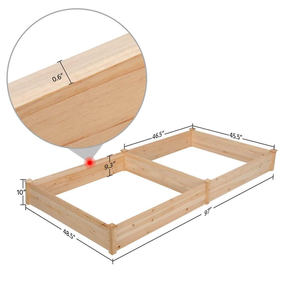 Yaheetech Garden Bed Wooden - Image 3