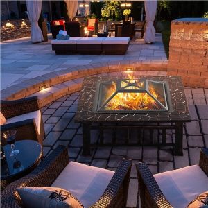 Yaheetech Square Fire Pit 32''