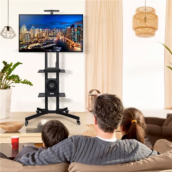 Yaheetech Mobile TV Console Stand For 32 to 65 inch Flat Screen
