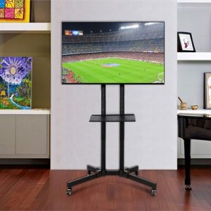 Yaheetech Modern Mobile TV Stand Cart for 32-65in Screens