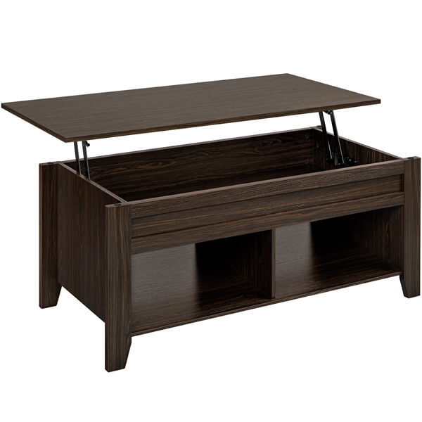 Yaheetech Wood Coffee Table Lift Up Coffee Table - Image 4