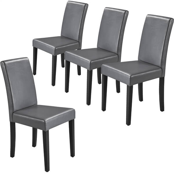 Yaheetech Dining Living Room PU Cushion Chairs 4pcs - Image 4