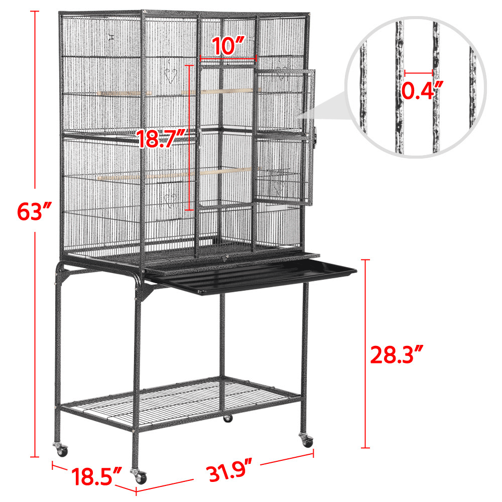 Yaheetech Large Parrot Cage 63 Inch - Image 2