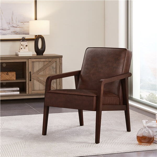 Yaheetech Mid-Century Modern Upholstered Lounge Chair